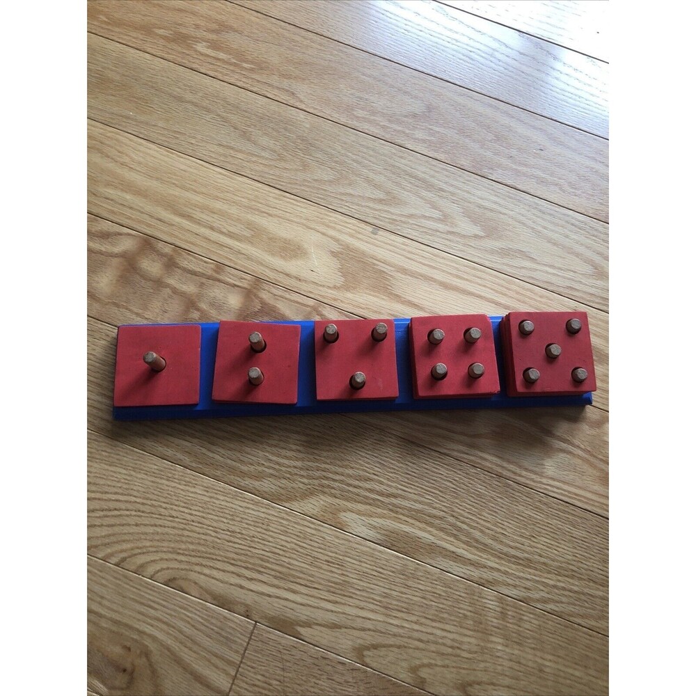 Creative Playthings Wooden Base with Foam Counting Squares Learning Toy